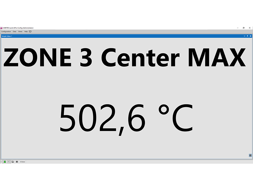 LSPro Configuration Software - Value Display